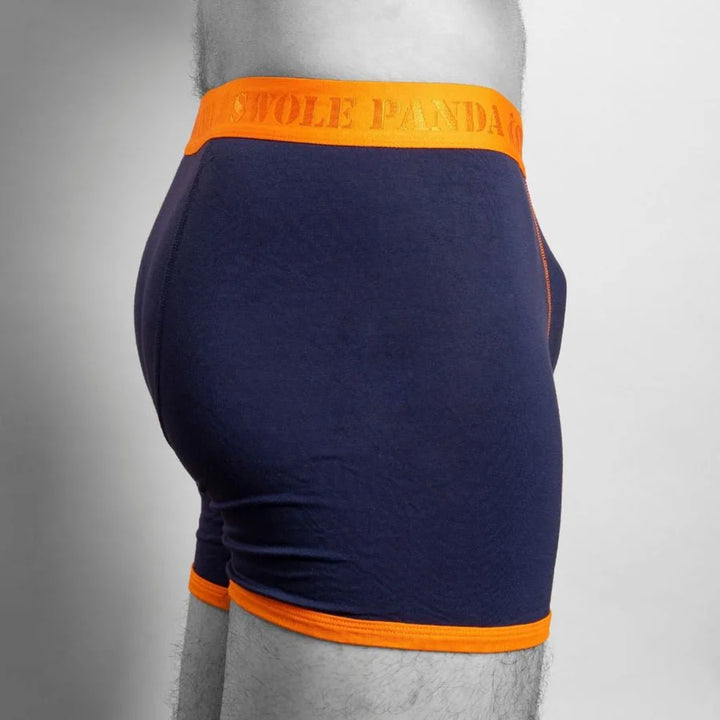 Swole Panda Boxer Shorts Navy Orange Band