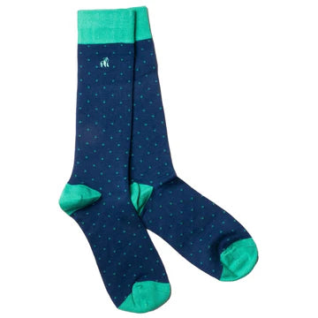 Swole Panda Spotted Green Bamboo Socks