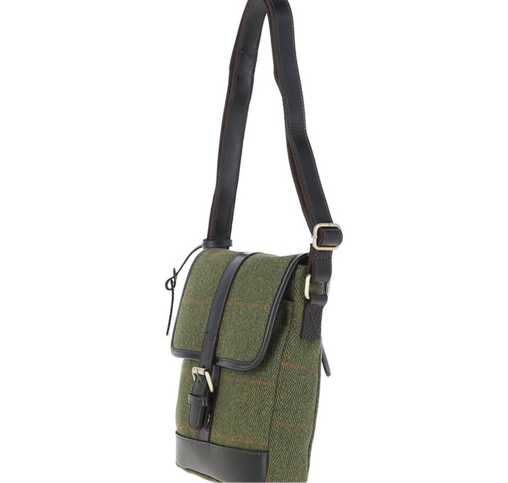 Ashwood Leather Toby Body Bag- Brown/Green