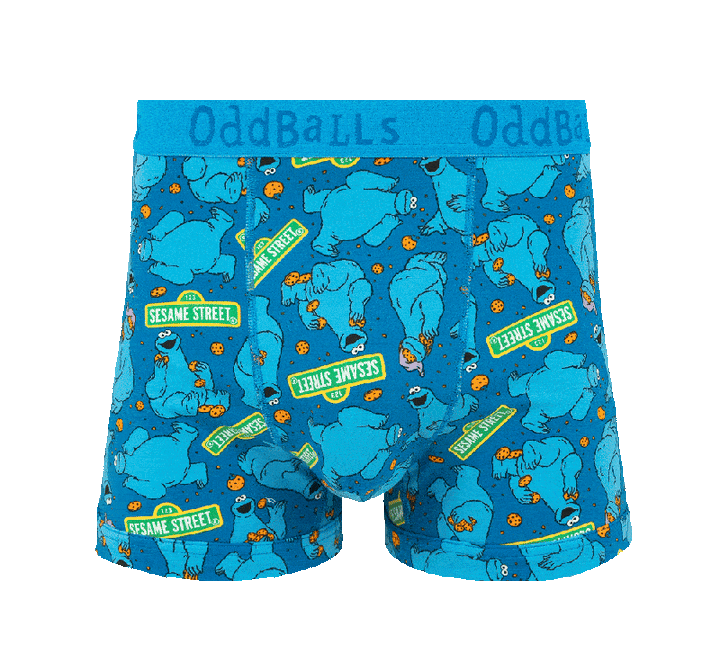 OddBalls Cookie Monster - Mens Cotton Boxer Shorts