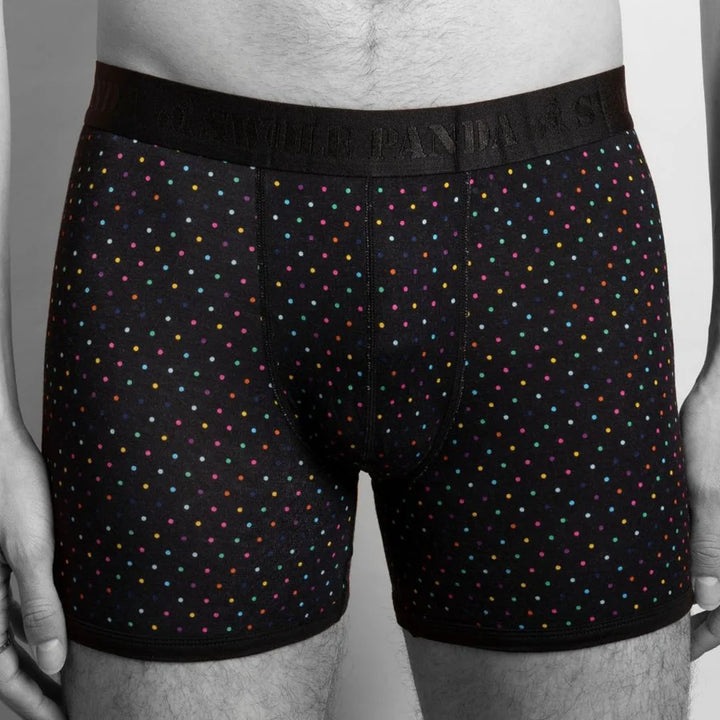Swole Panda Bamboo Boxer Shorts 2 pack Purple Black Multi Spot