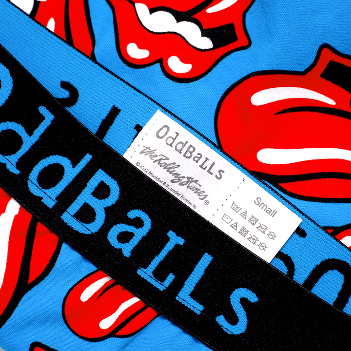 Oddballs The Rolling Stones - Red - Mens Cotton Boxer Shorts