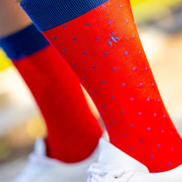 Swole Panda Spotted Red Bamboo Socks