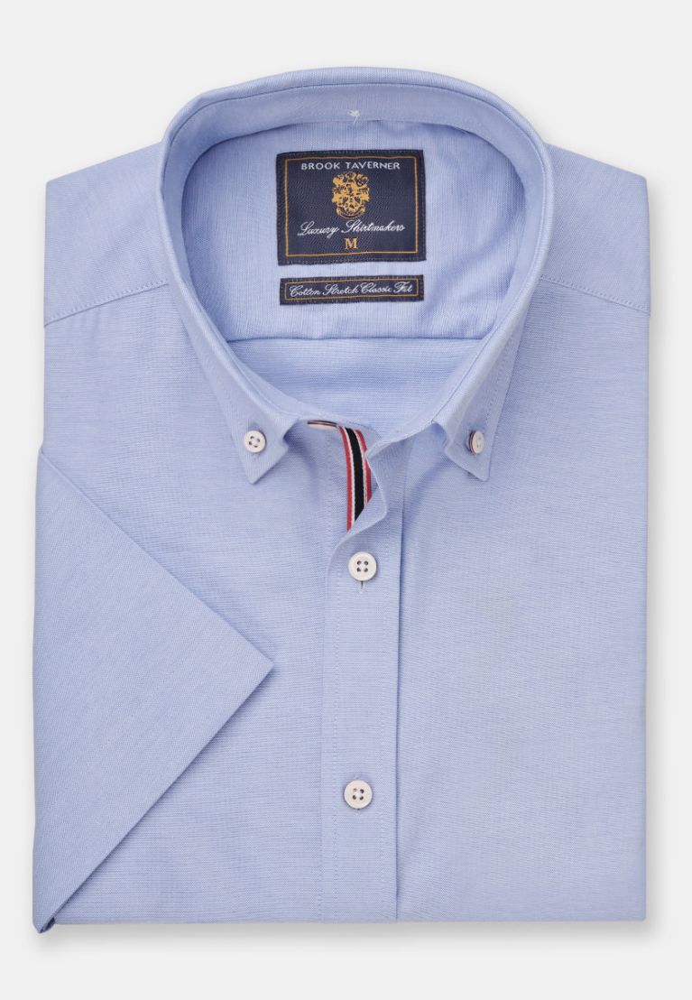 Brook Taverner Oxford Short Sleeve Blue