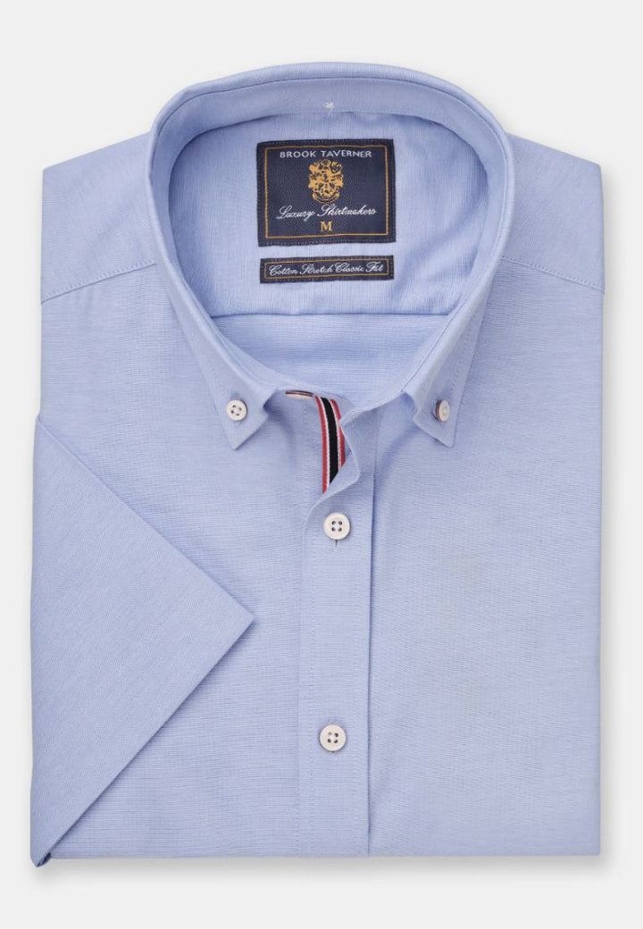 Brook Taverner Oxford Short Sleeve Blue