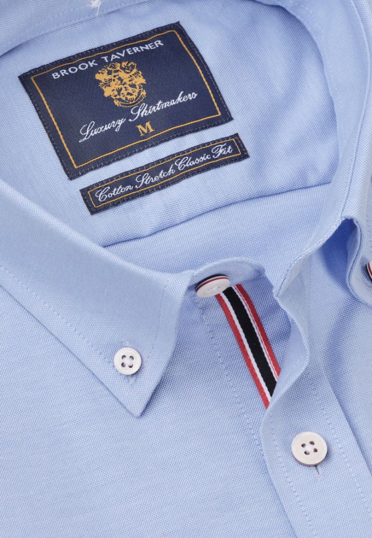 Brook Taverner Oxford Short Sleeve Blue