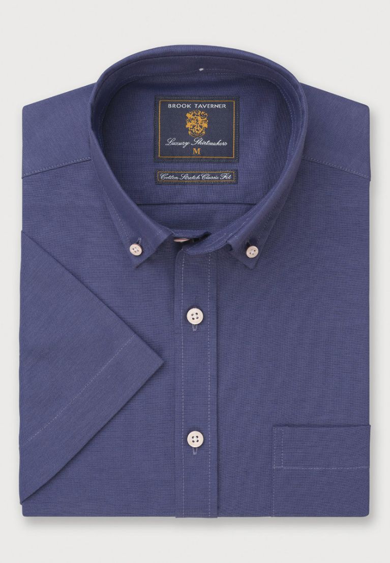 Brook Taverner Oxford Short Sleeve Navy