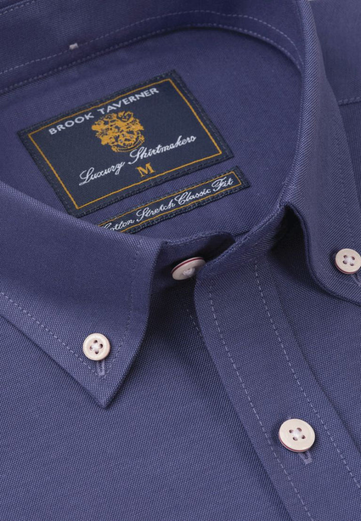 Brook Taverner Oxford Short Sleeve Navy
