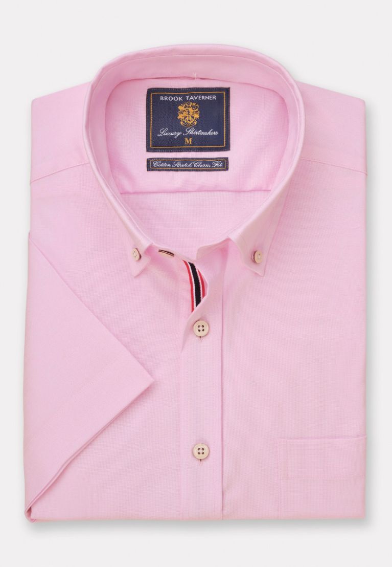 Brook Taverner Oxford Short Sleeve Pink