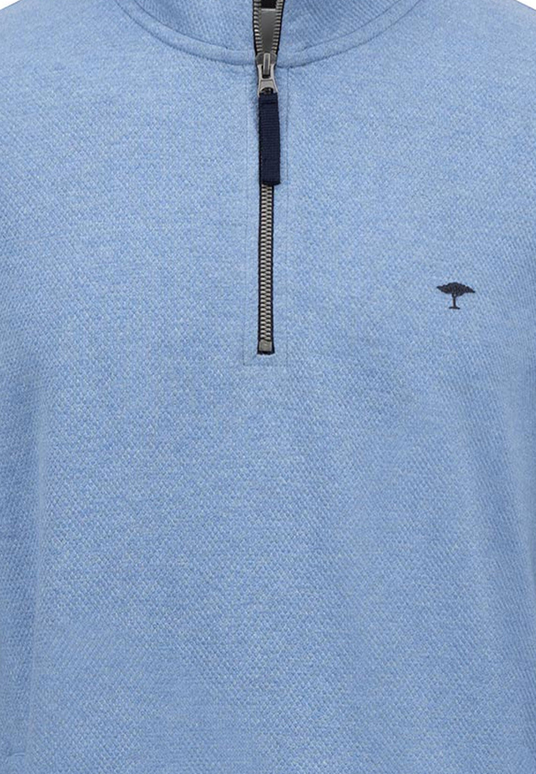 Fynch-Hatton 1/4 Zip Cloud Blue with Trim