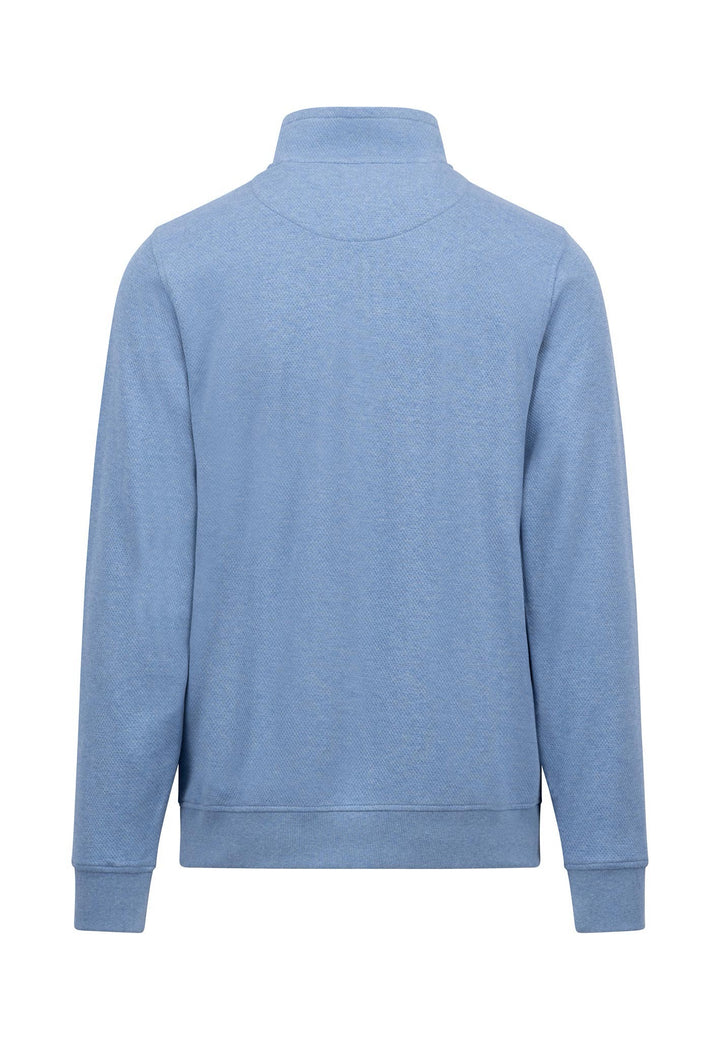 Fynch-Hatton 1/4 Zip Cloud Blue with Trim