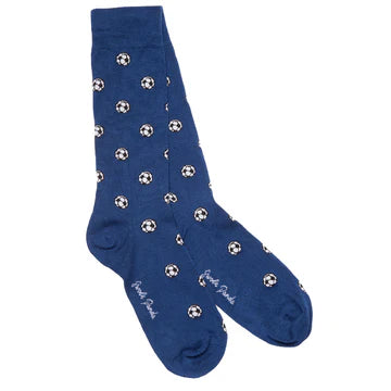 Swole Panda Blue Football Bamboo Socks