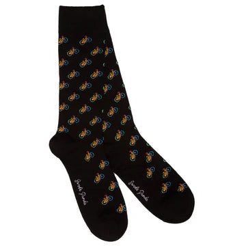 Swole Panda Black Bicycles Bamboo Socks