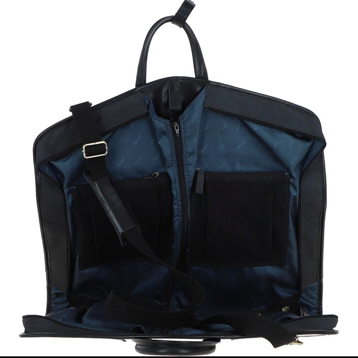 Ashwood Leather Suit Carrier Black
