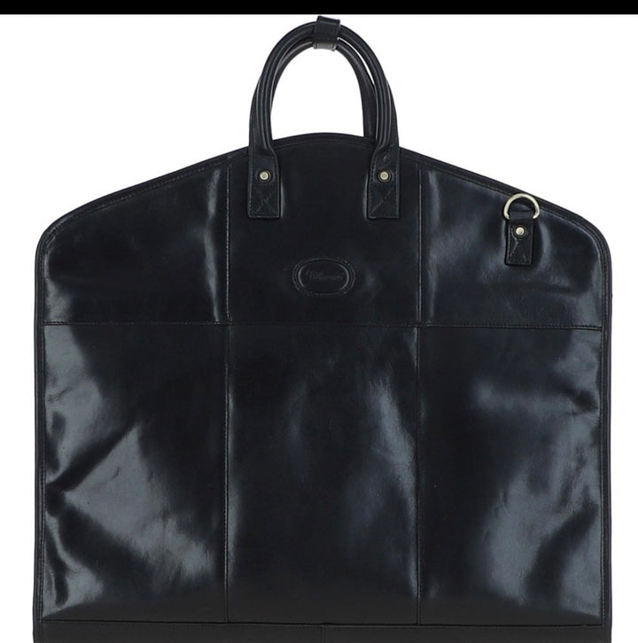 Ashwood Leather Suit Carrier Black