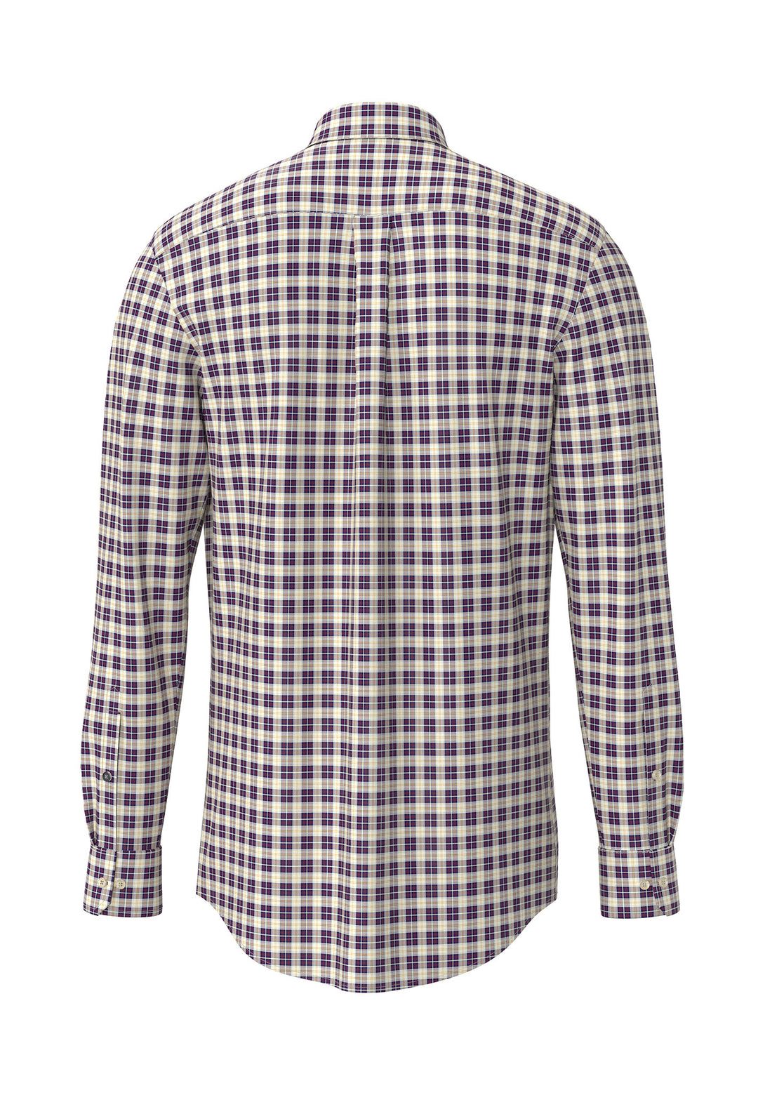 Fynch-Hatton Long Sleeve Oxford Check Deep Merlot