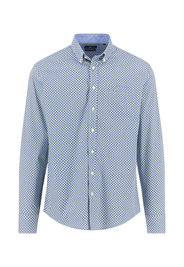 Fynch-Hatton Long Sleeve Oxford Combi Fern