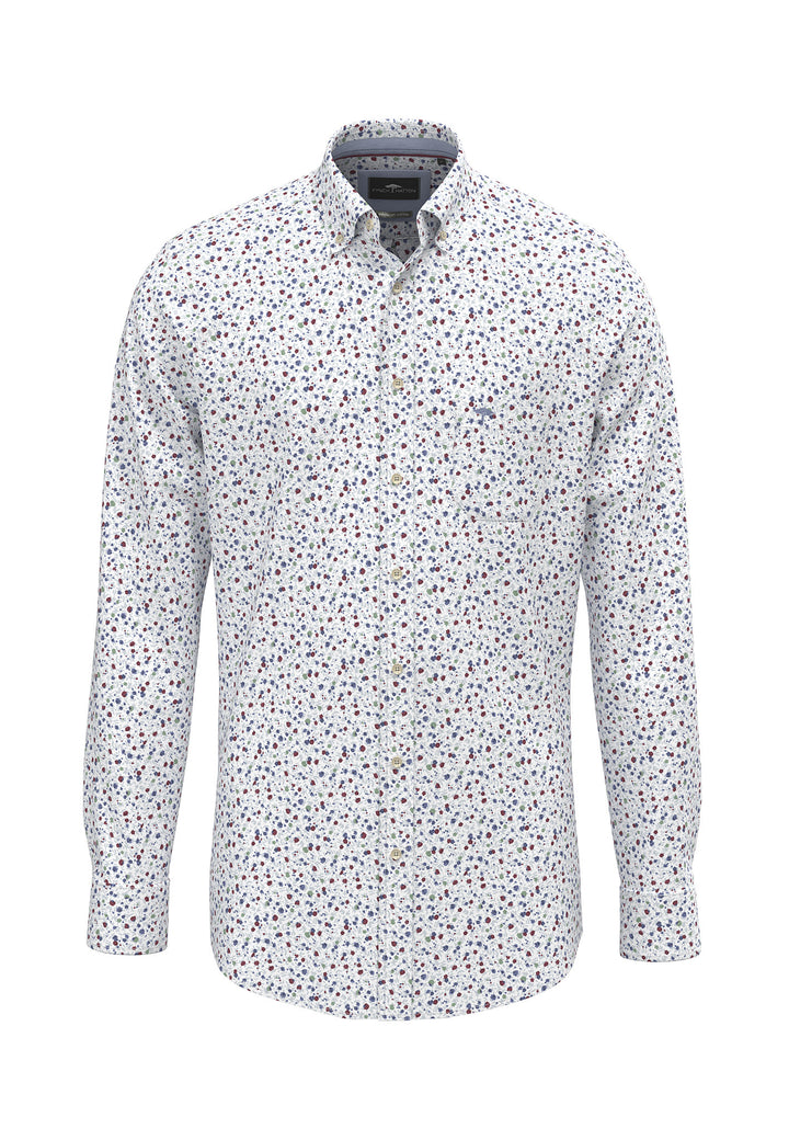 Fynch-Hatton Long Sleeve Oxford Floral Print Berry