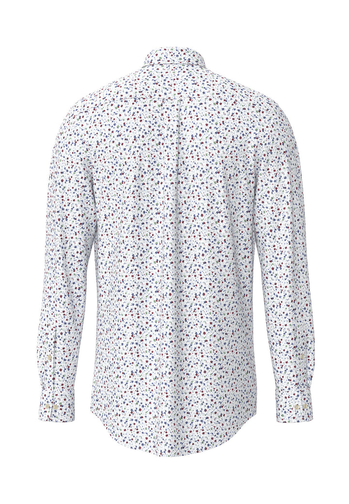 Fynch-Hatton Long Sleeve Oxford Floral Print Berry