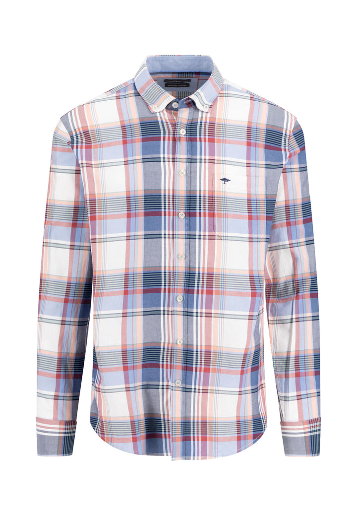 Fynch-Hatton Long Sleeve Oxford Check Berry