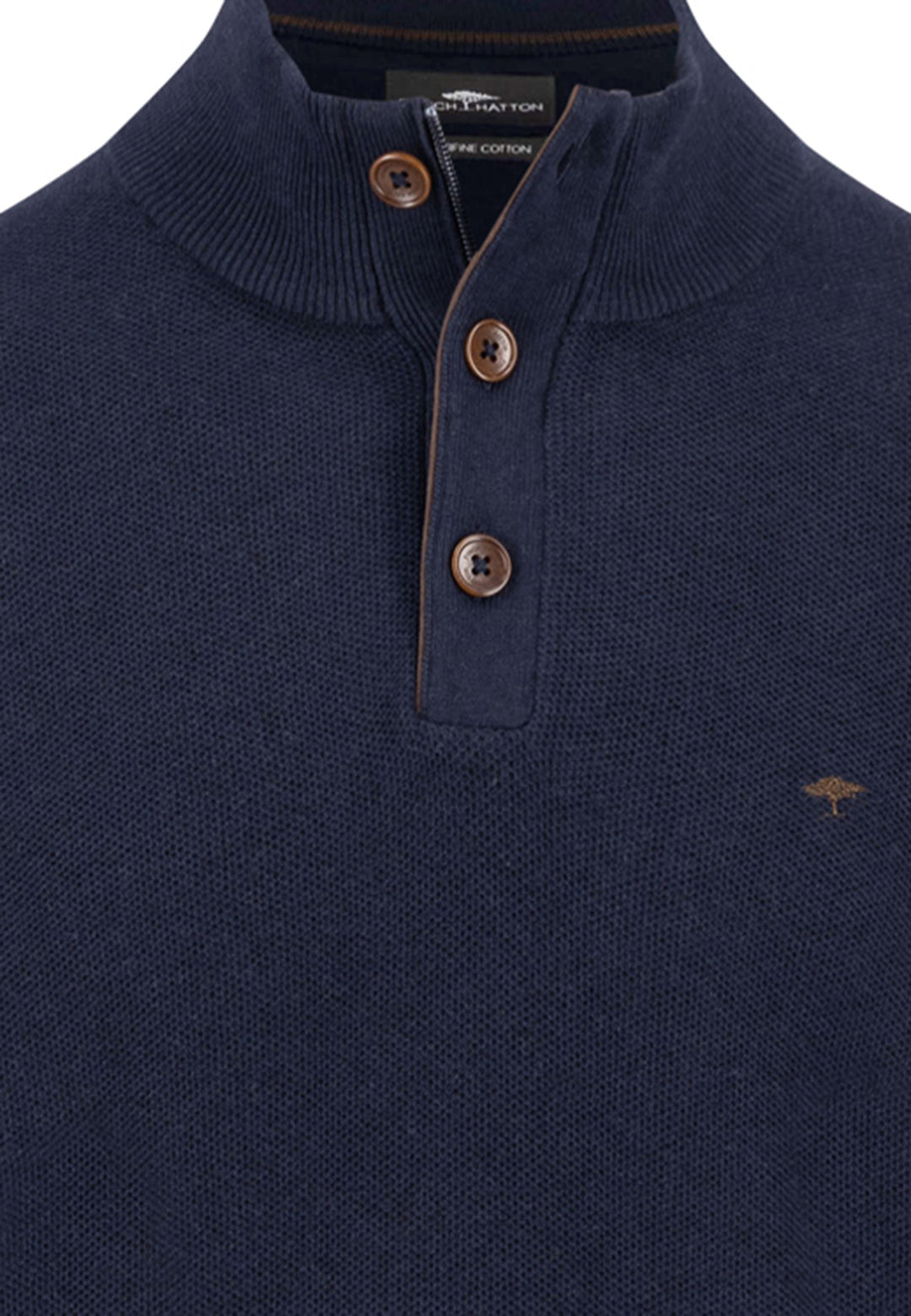 Fynch-Hatton Troyer Button Neck Navy