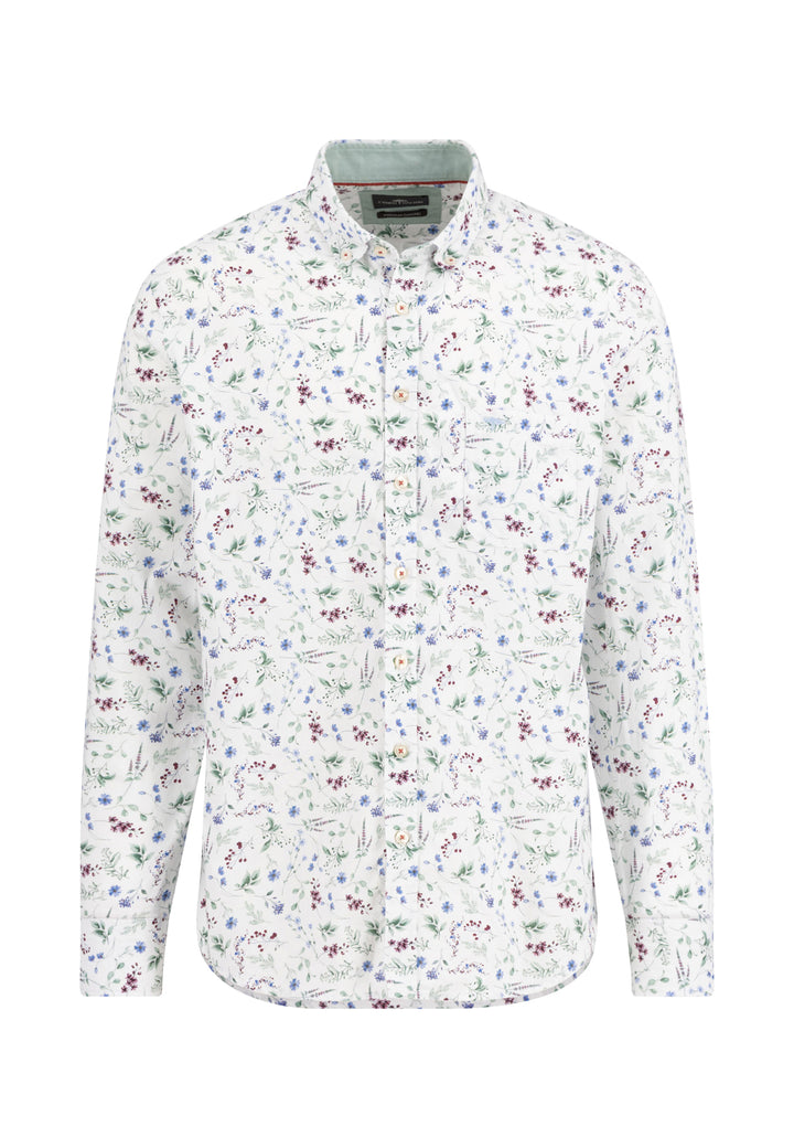 Fynch-Hatton Long Sleeve Oxford Floral Spring Berry