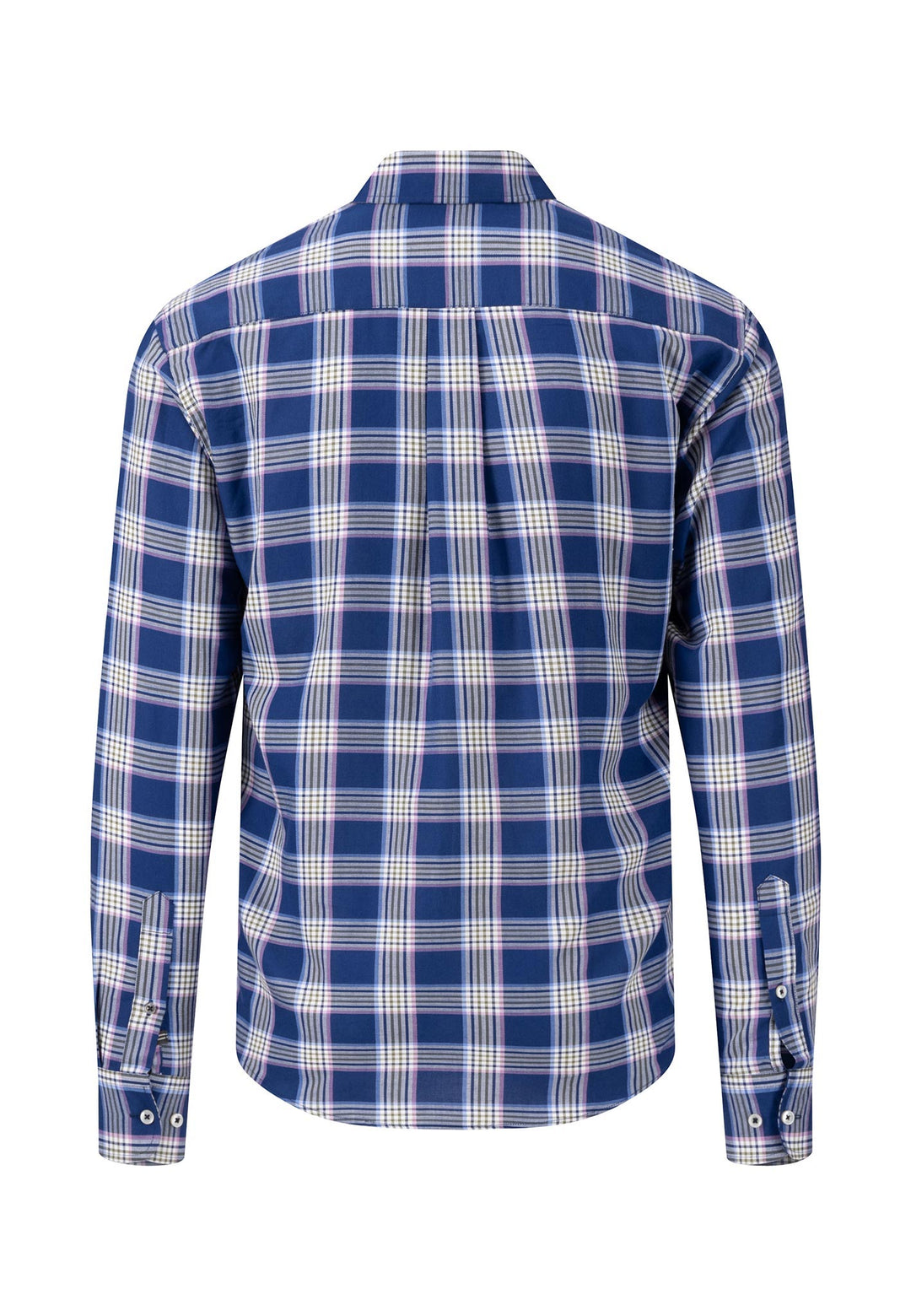 Fynch-Hatton Long Sleeve Check Blue