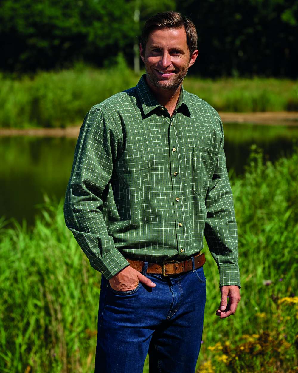 Champion Castleton Long Sleeve Shirt Olive