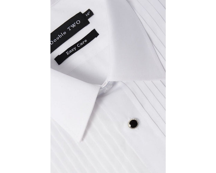 Double Two White Stitch Pleat Dress Shirt