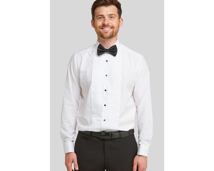 Double Two White Stitch Pleat Dress Shirt