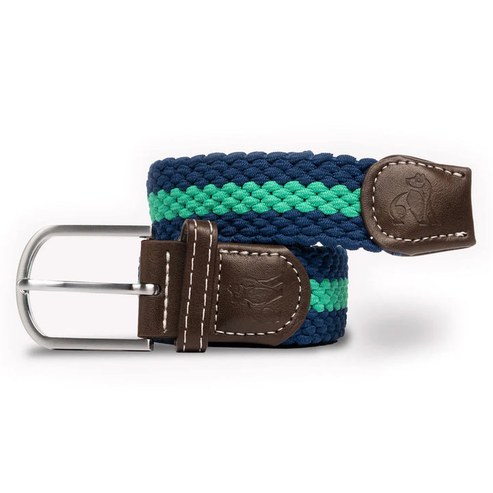 Swole Panda Woven Belt Navy & Green Stripe