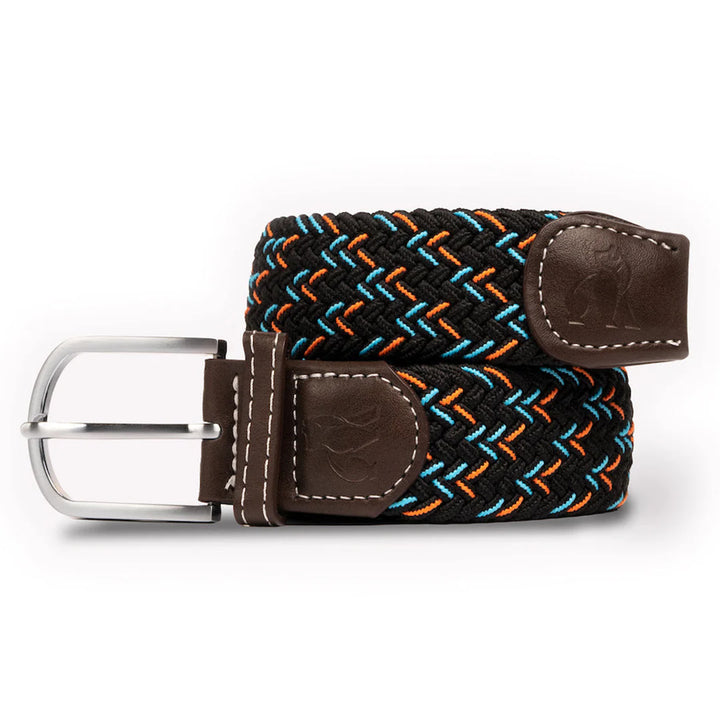 Swole Panda Woven Belt Black with Orange and Blue dots