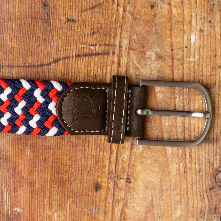 Swole Panda Woven Belt Red white & Blue Zig Zagg