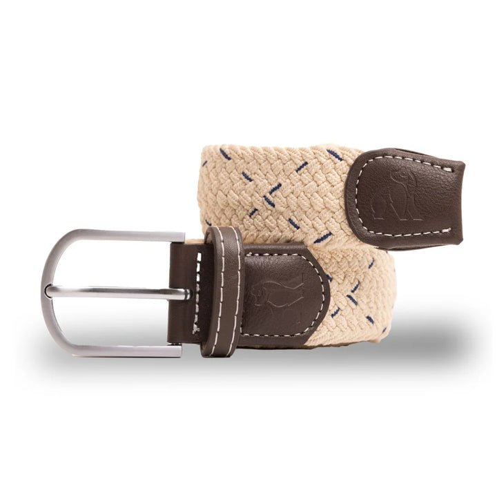 Swole Panda Woven Belt Cream & Blue dot