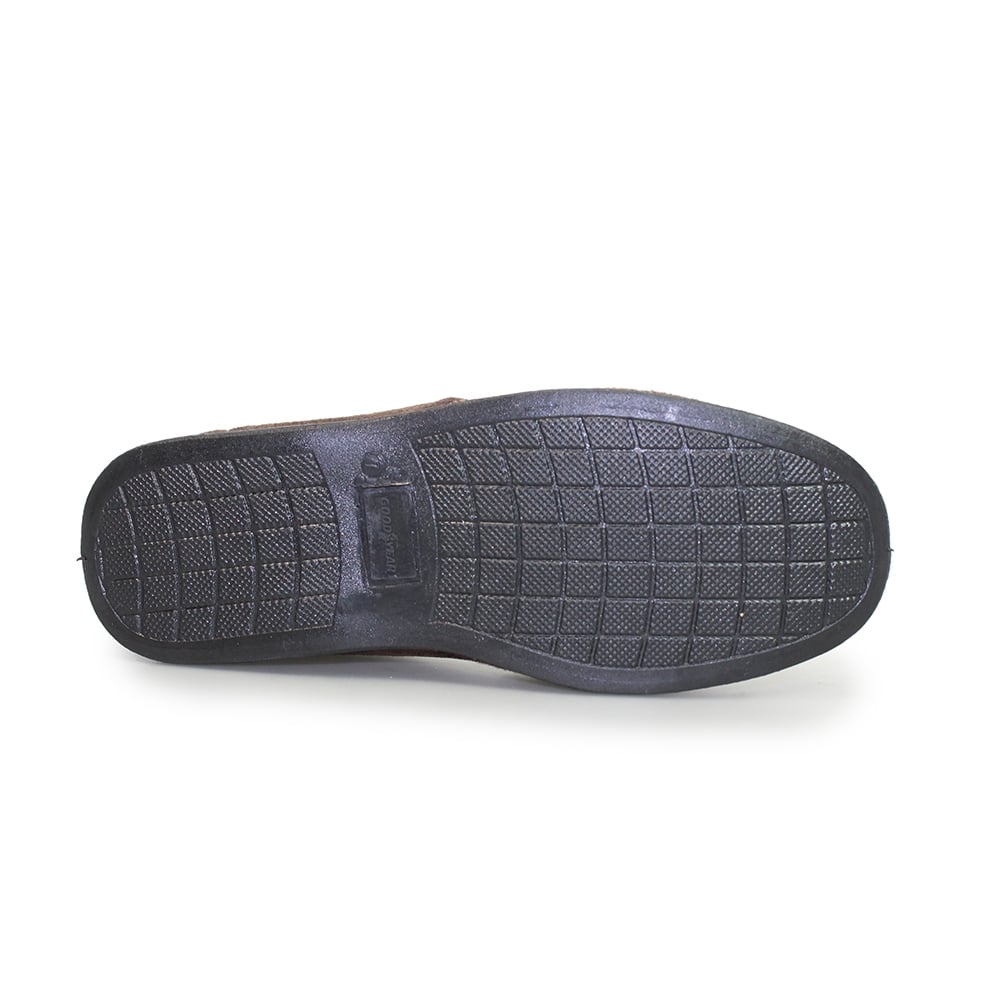 GRS Footwear Brown Tweed Slippers