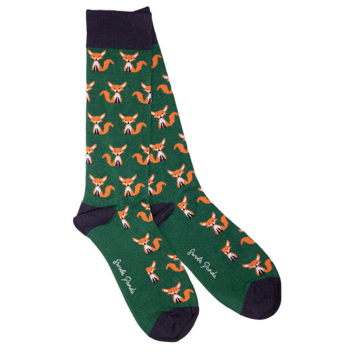 Swole Panda Mr. Fox Bamboo Socks 4-7