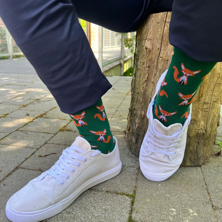 Swole Panda Mr. Fox Bamboo Socks 4-7