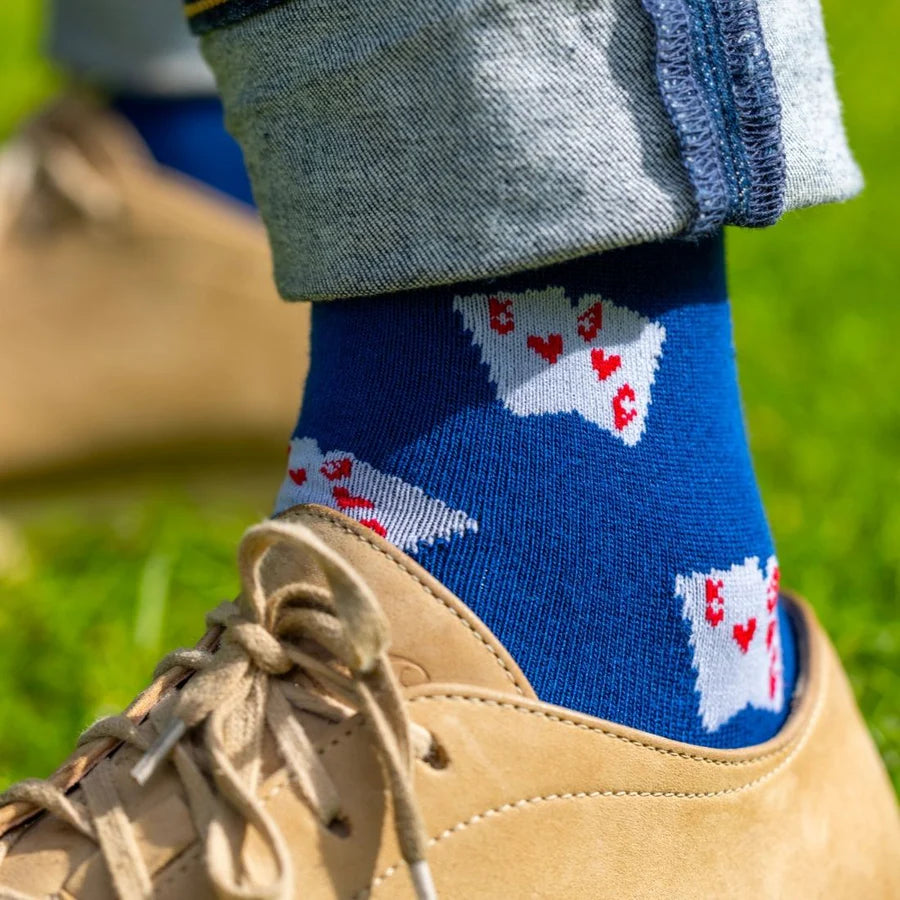 Swole Panda Playing Cards Socks
