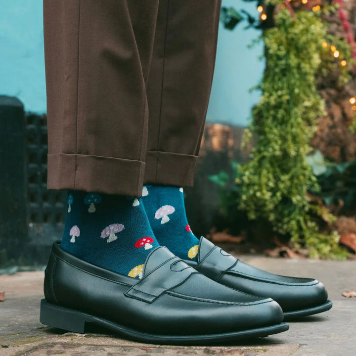 Swole Panda Mushroom Bamboo Socks 4-7