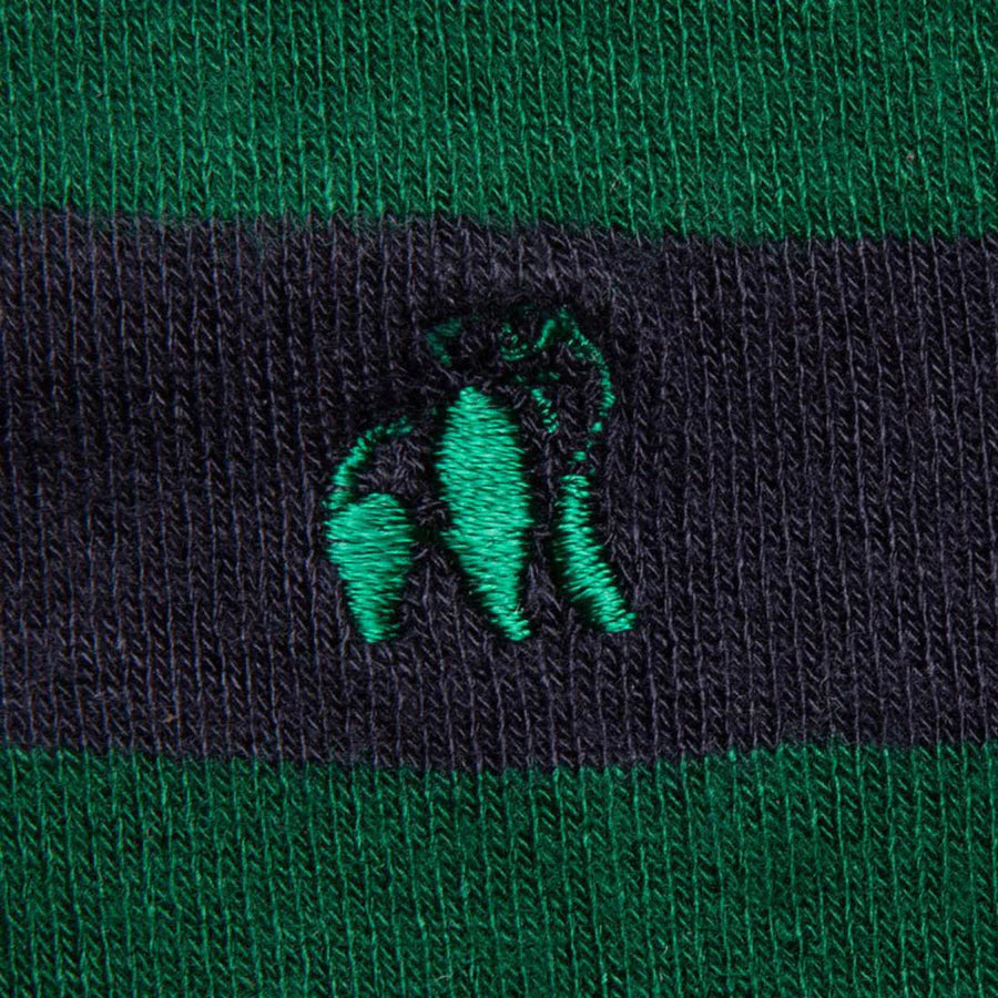 Swole Panda Green Striped Bamboo Socks