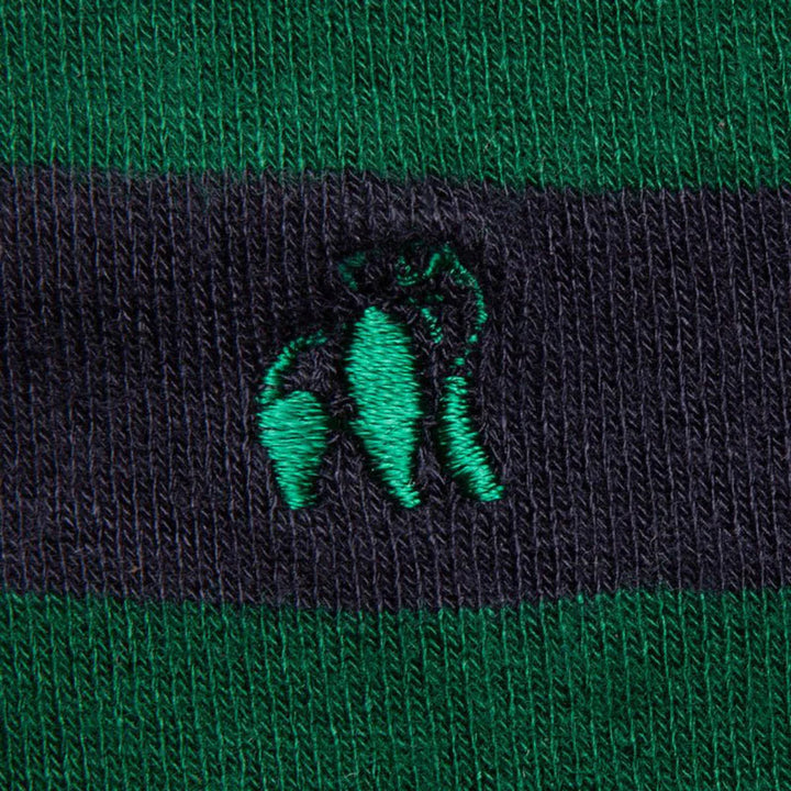 Swole Panda Green Striped Bamboo Socks