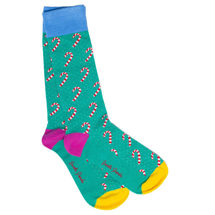 Swole Panda Candy Cane Bamboo Socks