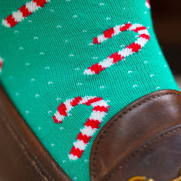 Swole Panda Candy Cane Bamboo Socks