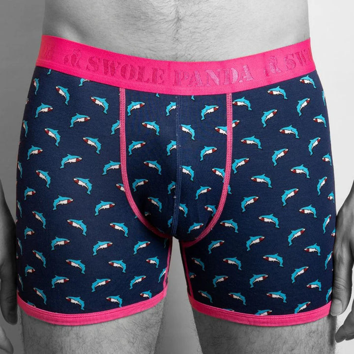 Swole Panda Boxer Shorts Sharks