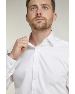 Double Two Tailored Fit White Long Sleeve Shirt