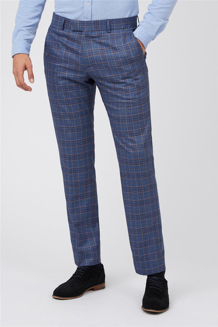 Antique Rouge Blue Check Trousers