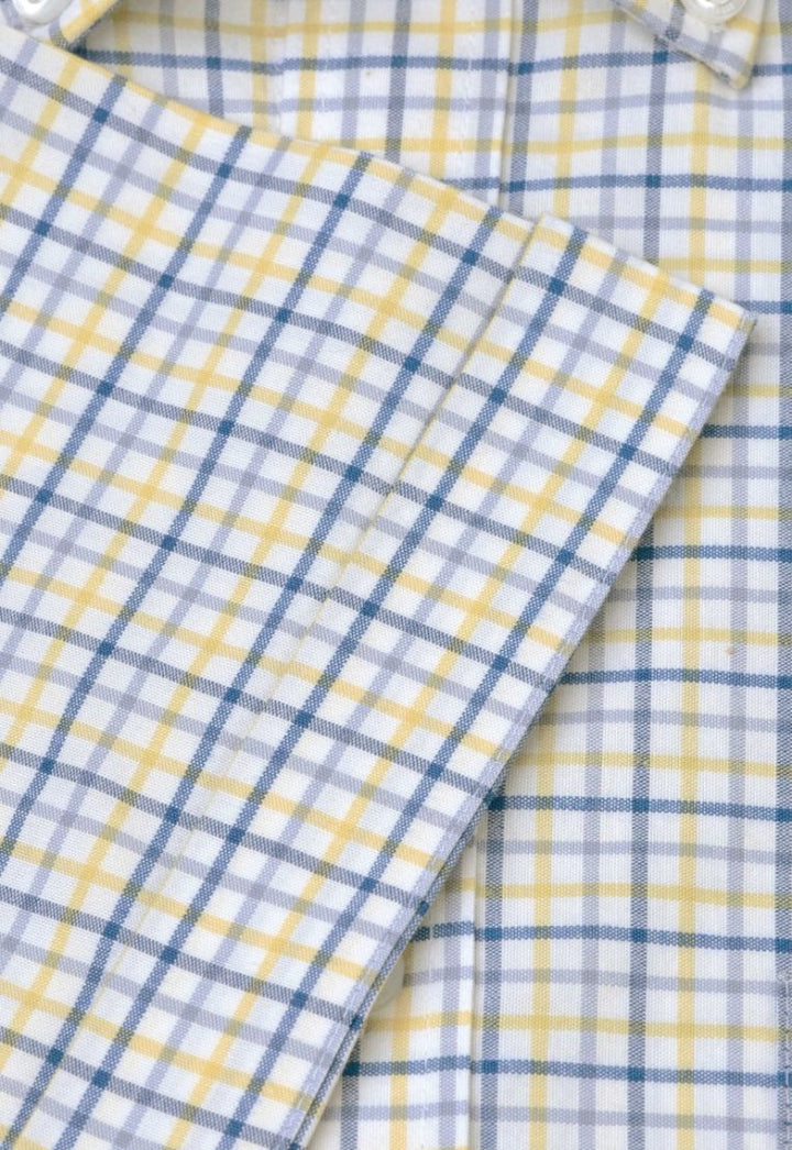 Brook Taverner Lemon Tattersall Check Short Sleeve