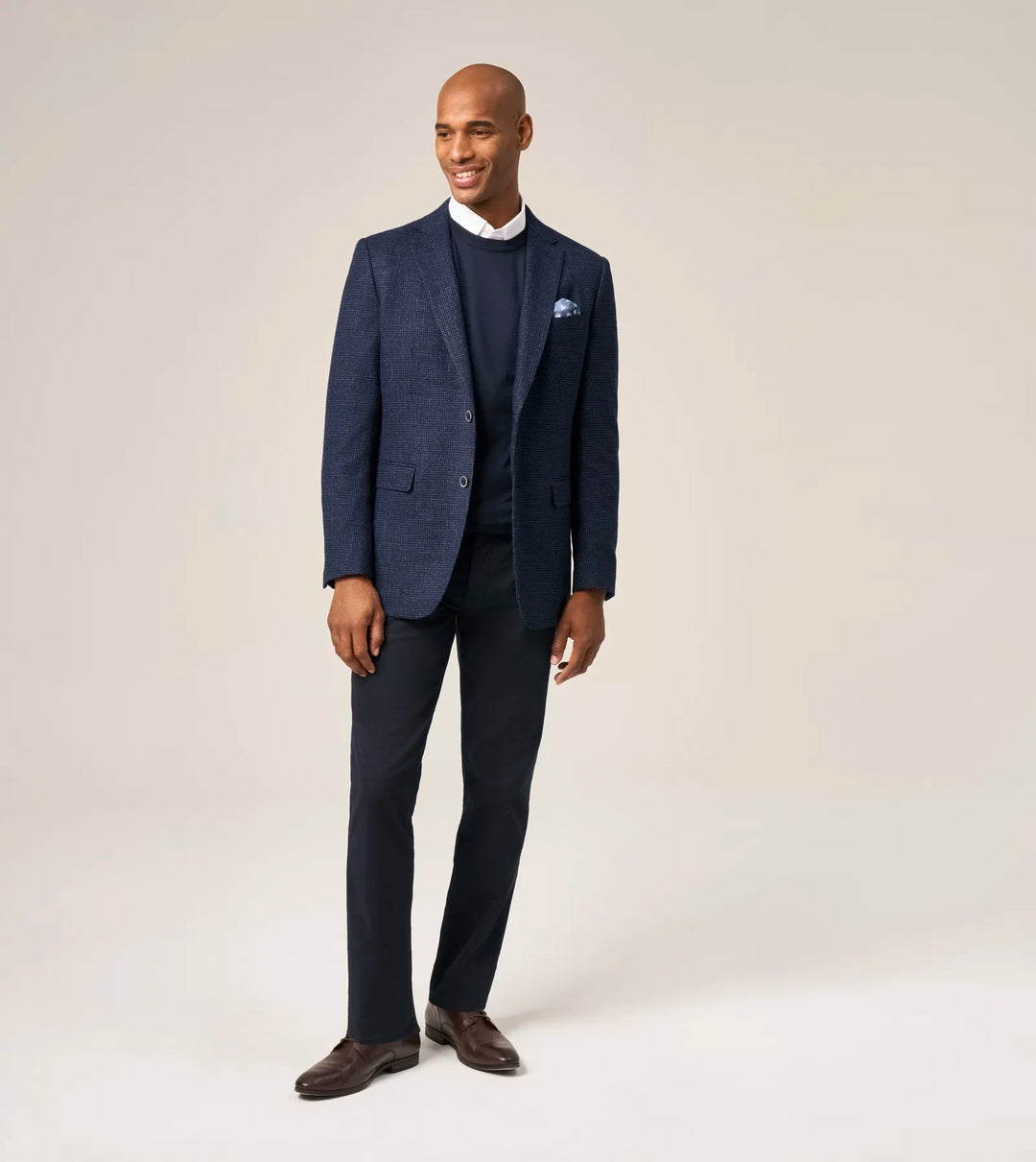 Skopes Dawlish Tailored Jacket Navy Blue Puppytooth