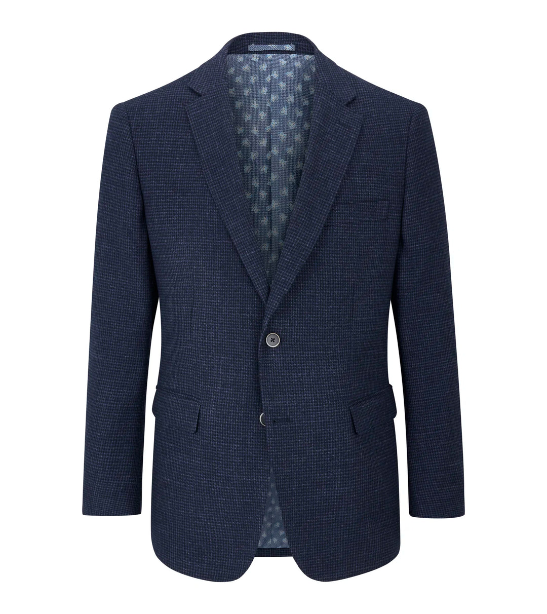 Skopes Dawlish Tailored Jacket Navy Blue Puppytooth