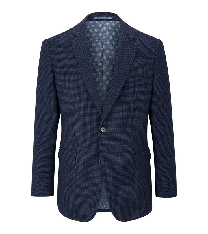 Skopes Dawlish Tailored Jacket Navy Blue Puppytooth